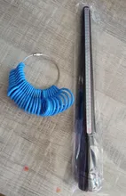 Anillo de dedo de medición profesional, palo medidor oficial británico/americano para joyería DIY, conjunto de herramientas de medición