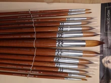 13 Uds artista pintura pinceles Set cabello de Nylon de madera largo mango de pincel de pintura de aceite acrílico acuarela materiales de arte profesional