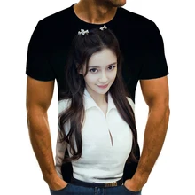 

Angelababy Intensive Photo Printing Short-sleeved Men And Women