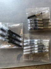 Pluma estilográfica negra, convertidores cartuchos de tinta, gran oferta, papelería, suministros de oficina y escuela, 5 uds.