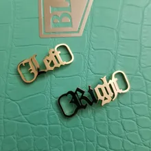 Placa para zapatos de acero inoxidable personalizable para chica, accesorio para deportivas, hebilla con nombre, niña, estilo bohemio, kpop