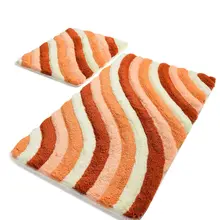 Коврики для ванной нескользящие Противоскользящие коврики противоскользящие красочные лососевые 2'Li набор 60X100 см-50X60 см