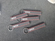 GTI Label Strips Shape SOFT RUBBER KEYCHAIN KEYRING KEY CHAIN KEY RING for GTI
