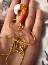 Cadena de Metal con colgante de zorro para hombre y mujer, collar de mariquita, regalo de joyería