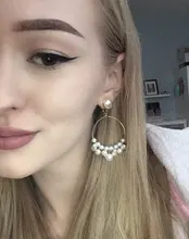 Pendientes largos con Clip y borlas para mujer, aretes de flor, accesorios de joyería delicada 2019