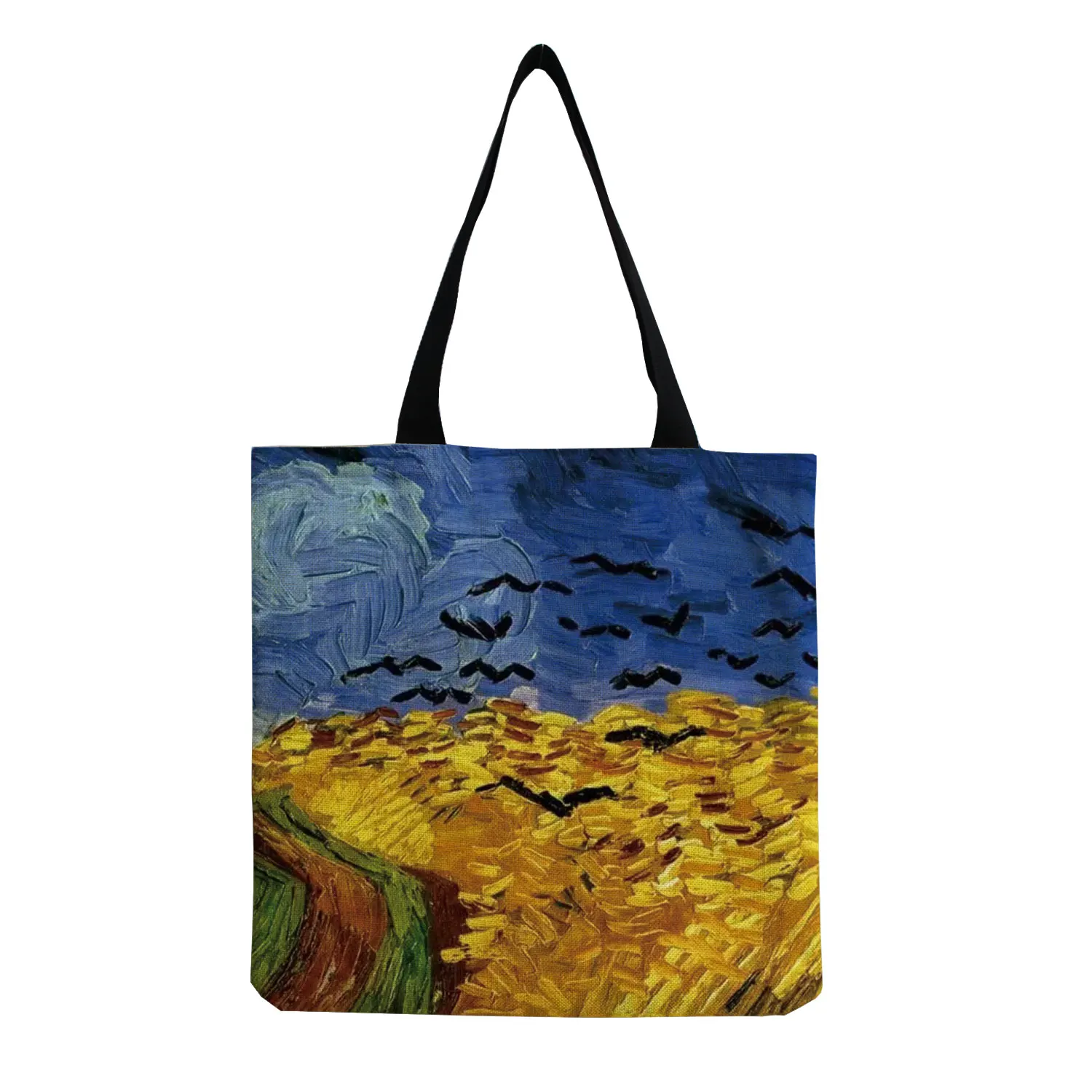 New Van Gogh Oil Painting Retro Tote Bag Retro Art Fashion Travel Bag Women Leisure Eco Shopping High Quality Foldable Handbag