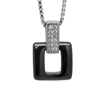 

Silver Pendant with ceramics and cubic zirconia sunlight sample 925