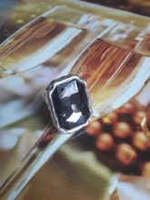 Anslow-anillos de compromiso de boda para mujer, accesorio Vintage de Cristal grande, tamaño ajustable, regalo para el día de la madre, joyería, LOW0051AR