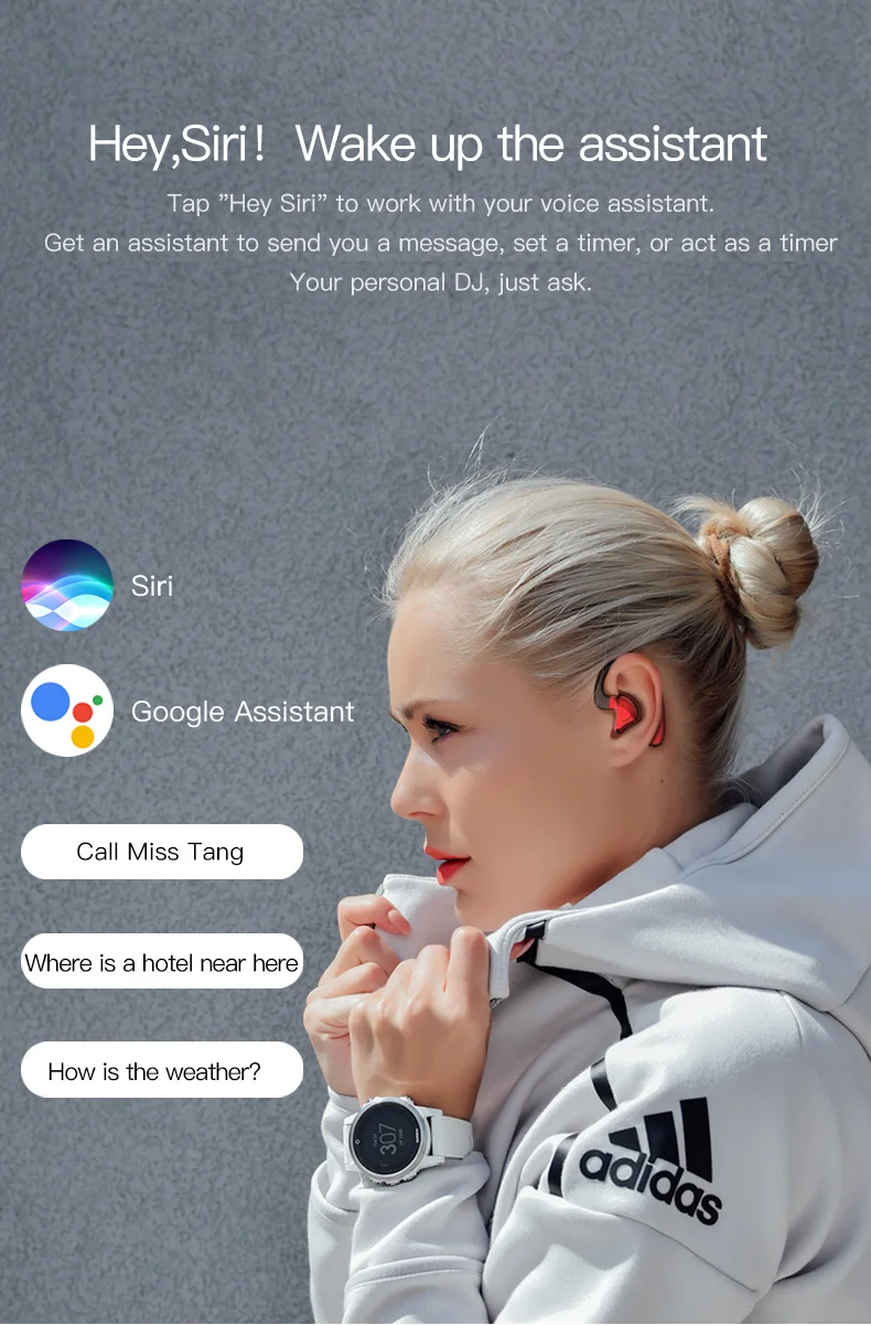 Q9S TWS Bluetooth V5.0 Bluetooth наушники спортивные Hifi наушники Беспроводная гарнитура ушные крючки для телефона