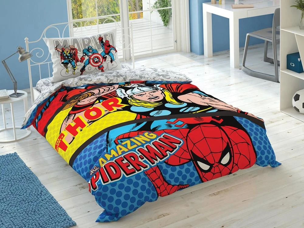 100 Pamuk Lisansli Tek Marvel Cizgi Roman Yorgan Yatak Ortusu Seti Yatak Yorgan Yatak Ortusu Seti Icin Cocuk Cocuk Yurumeye Baslayan Erkek Ya Da Kiz Bedding Sets Aliexpress