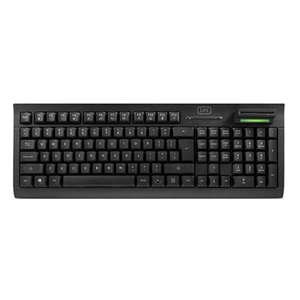 Клавиатура с Reader 1LIFE 1IFEKBSMTCRDES USB Black