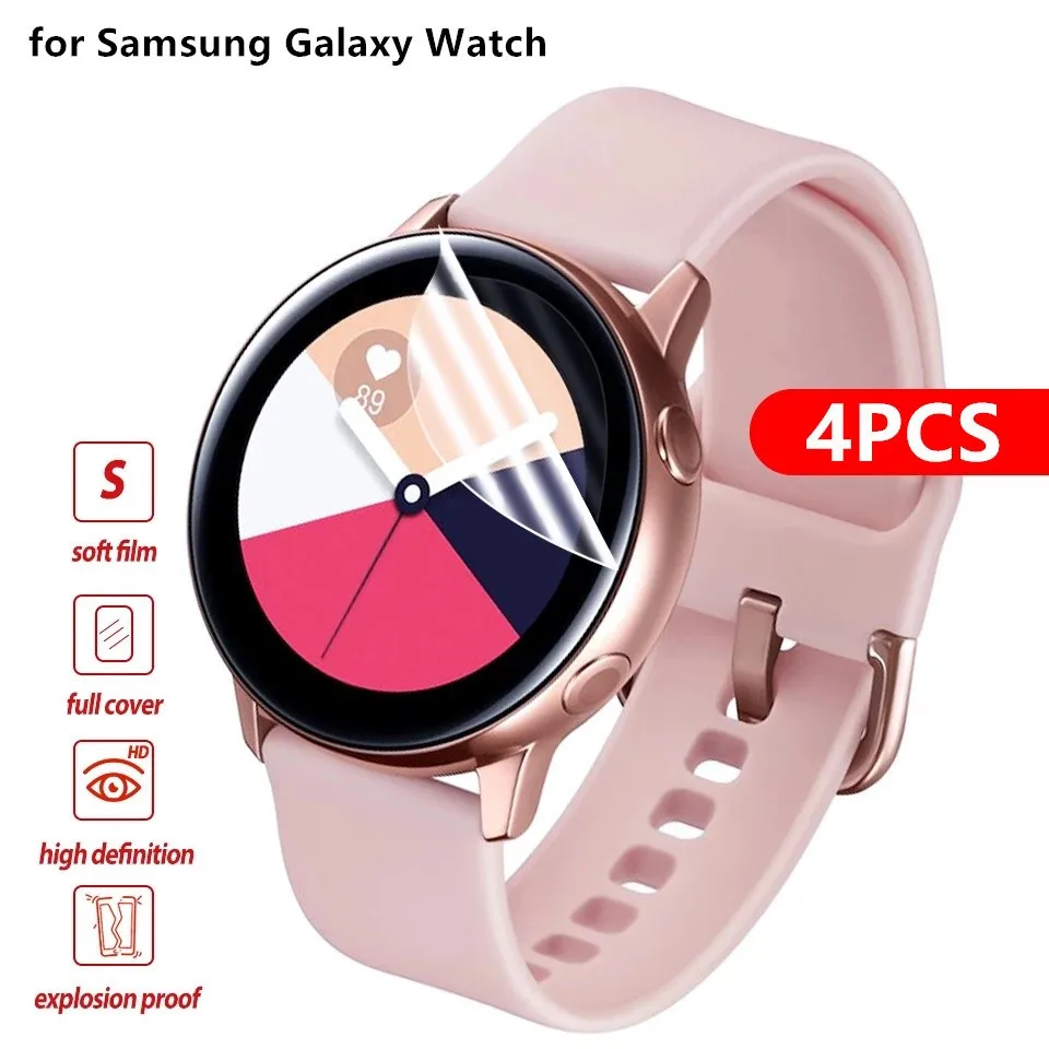 Proteggi Schermo 4 Pezzi Per Samsung Galaxy Watch Active 2 44Mm 40Mm 3D Accessori Per Smart Watch Con Pellicola Protettiva Ultra Sottile