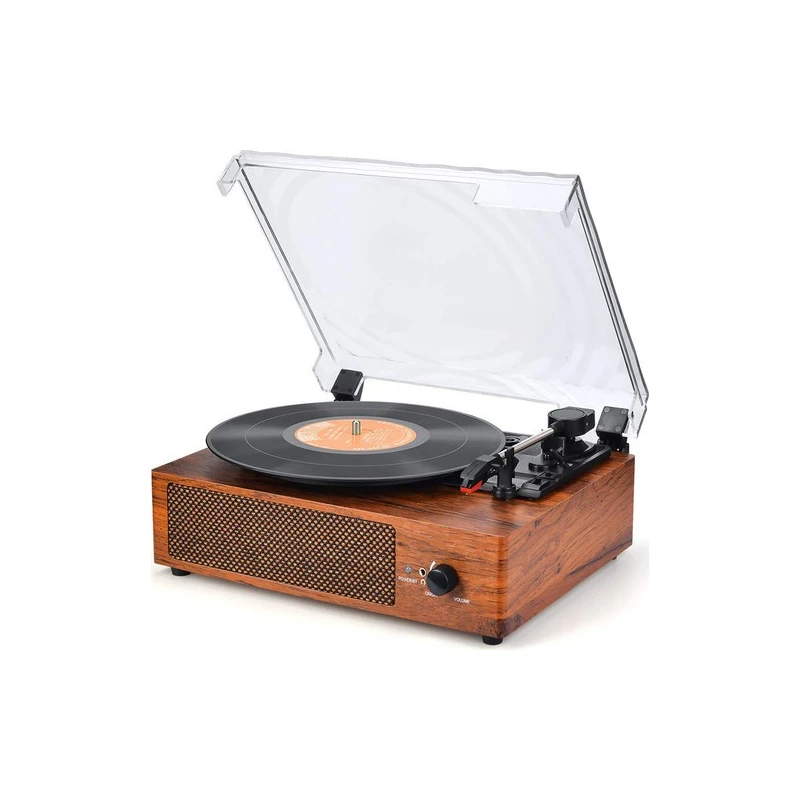 Portable Turntable Player Bluetooth with Speakers Vintage Phonograph Record Player Stereo Sound Turntables