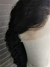 Enlaces de onda profunda pelucas de cabello humano 28 30 pulgadas peluca Frontal de encaje para las mujeres negras agua rizado peluca brasileña cabello humano Pre arrancado