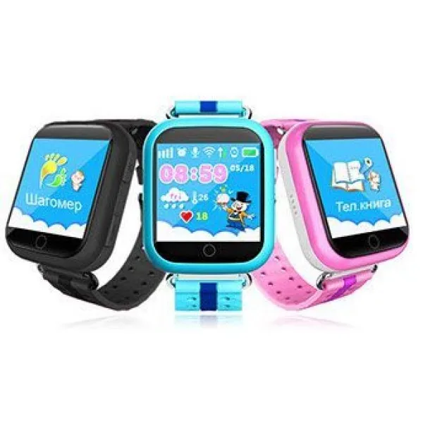 Детские умные часы GPS WiFi Smart Watch PK Q100 DS18(Черные