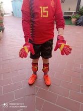 Chico de fútbol de guantes de portero para los niños de 5 a 16 años de guantes de portero niños montar en scooters sp