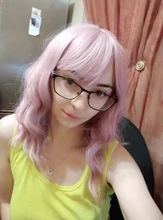 Synthetic Wigs Bangs Pink Bob EASIHAIR Colorful Medium-Length Women Cute Heat-Resistant