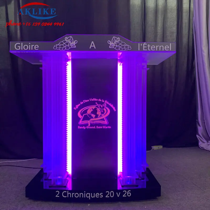 AKLIKE-Pupitre LED en acrylique moderne, haut-parleurs d'église, supports  de tribune, pupitre transparent, design bon marché à vendre, livraison  gratuite, 2024 - AliExpress