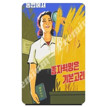 

DPRK souvenir magnet agitation poster