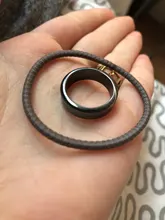 Anillos planos de hematita, joyería de calidad AAA, 6 mm de ancho, 1 unidad, HR1002