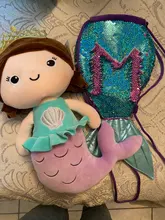 Bolso de lentejuelas para chicas, bandolera de hombro con cordón, cola de sirena, bandolera