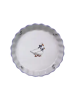 

Форма круглая 26 см; декор "Гуси"; жаропр. Фарфор