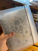 Archivador de fotos A5 A6, productos de almacenamiento, pegatinas de inserción, carpeta de folletos en espiral, 8 Uds., hojas internas, bolsa con cremallera