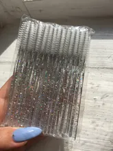 Zwellbe-Paquete de 25/50 Uds. De cepillo para maquillaje de pestañas, desechables, con mango de diamante, varitas de rímel, utensilio de extensión de pestañas