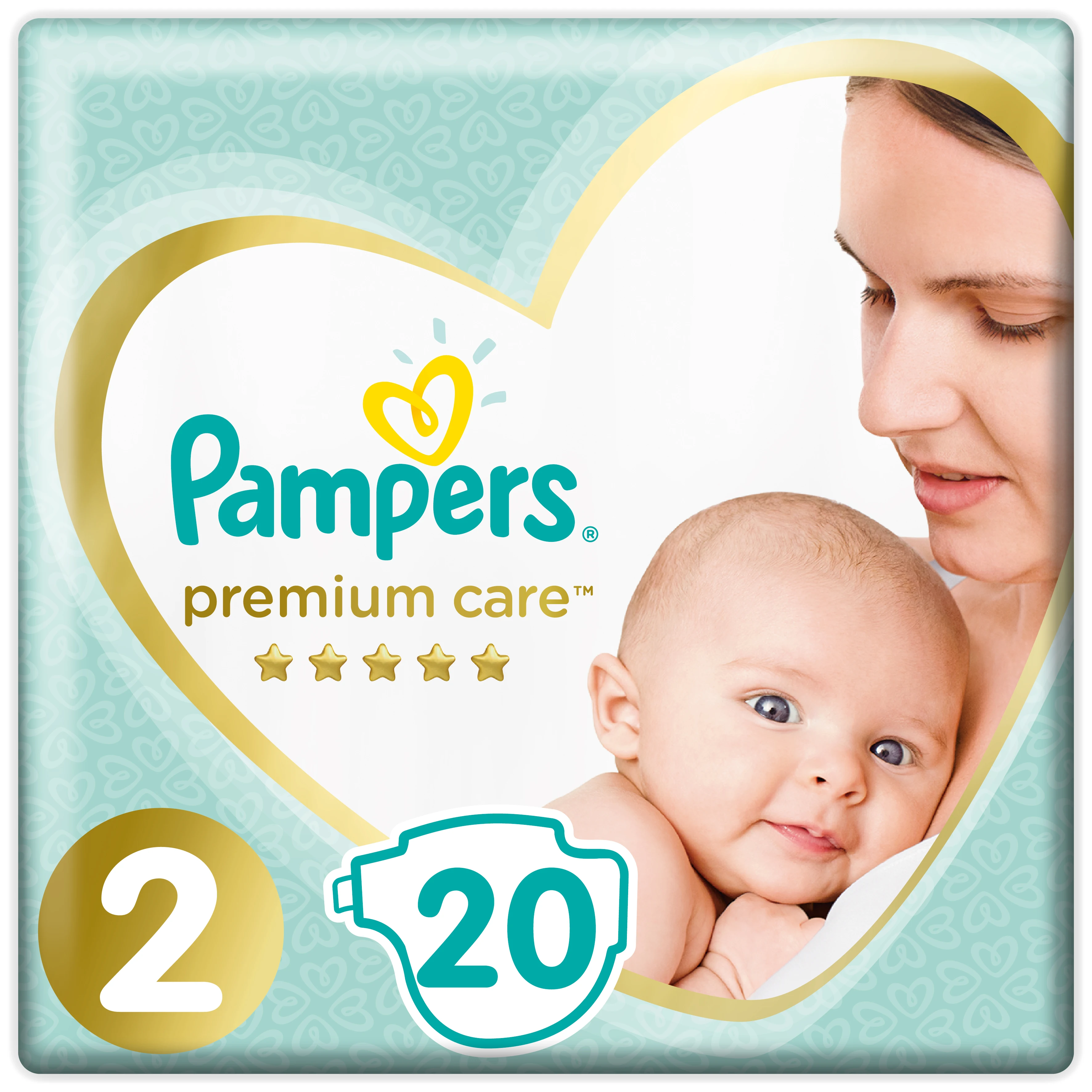 Подгузники Pampers Premium Care Размер 2, 4-8кг, 20шт