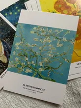 Monet-set de 30 hojas de sobres para postales de artistas famosos, tarjetas postales en inglés, ilustraciones, Serie de Museo de Arte, Picasso, Van Gogh