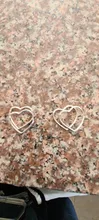 Pendientes de plata de ley 925 con corazón para mujer, pendientes con aros para los oídos, Charms originales de Millie