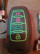 Cuero Luminoso de llave de coche para gran pared Haval Coupe H7 H8 H9 GMW H6, cubierta pequeña a rayas de Color, carcasa del mando a distancia, llavero