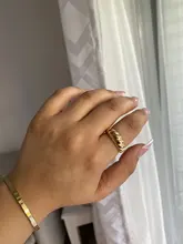 Anillos Croissant trenzados para mujer, sortija trenzada, anillo de cúpula gruesa, banda de apilamiento, joyería, anillo llamativo, accesorios de fiesta