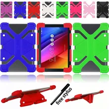 KK& LL для Asus ZenPad 10 дюймов- мягкий резиновый умный планшет противоударный силиконовый чехол-подставка+ стилус
