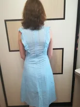 VITIANA-vestido Midi informal para mujer, vestido largo Midi liso en blanco y azul con encaje, sin mangas, elegante para fiesta de verano, 2018