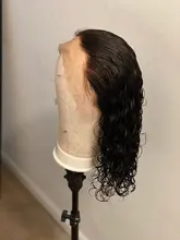 Curlymax onda profunda tiempo Hd transparente 13x6 frente de encaje pelucas de cabello humano Pre arrancado de agua brasileña Frontal rizado pelucas para mujeres