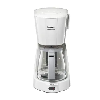 

Bosch TKA3A031 free installation coffee machine coffee maker with filter gray, white 1,25 L 10 cups tea coffee
