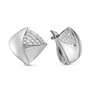 

Silver earrings with cubic zirconia