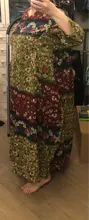 Spring-Dress Robe Tunic Floral-Print Bohemian ZANZEA Cotton Plus-Size Women 3/4-Sleeve