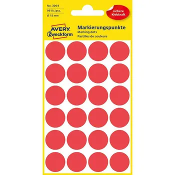 

Labels-points Avery zweckform, round, D 18mm, 96 pieces
