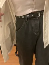 Women Jeans Cargo-Pants Wide-Leg Gray Loose Blue Girl Baggy High-Waist Straight Casual