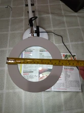 Lámpara de escritorio de lupa plegable profesional, luz LED de lectura con tres modos de atenuación, fuente de alimentación USB, 5 aumentos