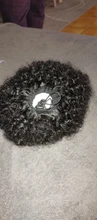 Cola de Caballo rizada Afro Puff, 100%, coleta de pelo humano brasileño con cordón con Clps para mujeres, negro Natural #2 #4, marrón