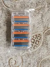 4 unids/pack profesional de 5 capas de hojas de afeitar Compatible para los hombres cara cuidado o Mache 3