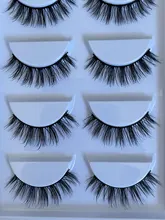 YOKPN-pestañas postizas cortas entrecruzadas 3D, pelo de visón negro suave Natural, útiles de maquillaje, 5 pares