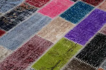 

198x304 Cm Multicolor Handmade Modern Patchwork Rug-6x10 Ft
