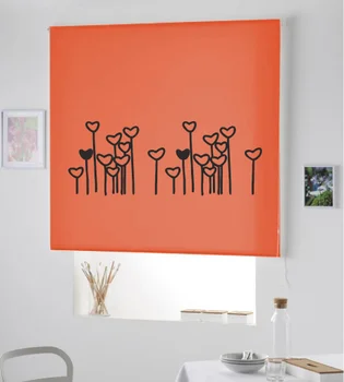 

Blind Iroa roll with drawing/Field of Hearts.! ROLLER BLINDS TRANSLUCENT! (ORANGE 100X175)