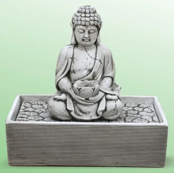 

Garden fountain concrete-Zen Stone with Buddha 63x35x64cm.
