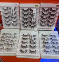 Pestañas postizas de pelo de visón sintético 3D/5D, extensiones de pestañas tupidas largas y naturales de volumen completo, utensilios de maquillaje para ojos hechos a mano, 5 pares