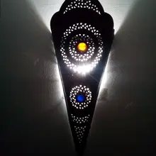 Настенный светильник, настенный светильник, фонарь из алюминия, художественный марокканский этнический 1513